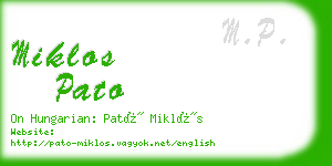miklos pato business card